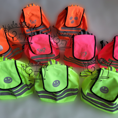 Reflexné neónové batohy- zelené, ružové, oranžové