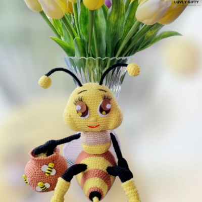 NÁVOD- Háčkovaná včielka s medom