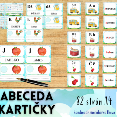 Abeceda, Aktivity s abecedou, Kartičky, pexeso (Súbor PDF)