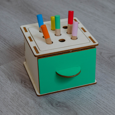 Montessori drevená vkladačka 3v1