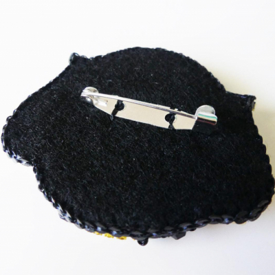 Handmade šitá korálková brošňa pre znamenie zverokruhu - váhy