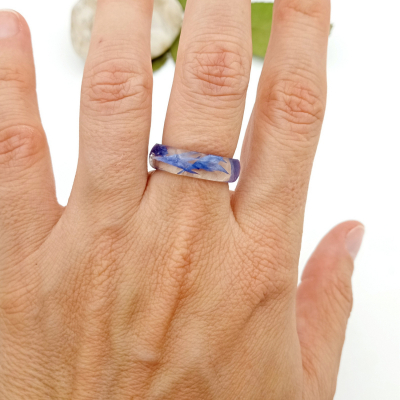 Živicový prsteň _ Blue 2