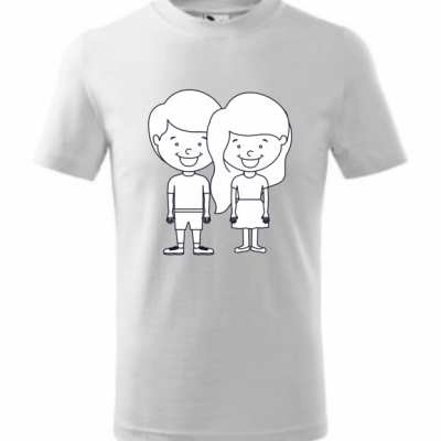 Omaľovánka na tričko Chlapec a dievča