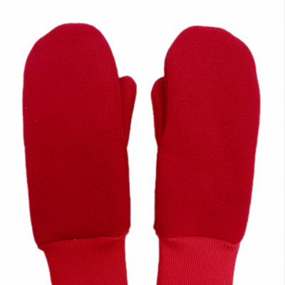 Dámske zimné rukavice palčiaky  červenej farby
