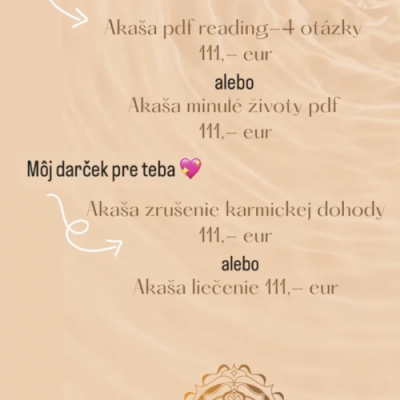 Akaša pdf reading+darček pre teba