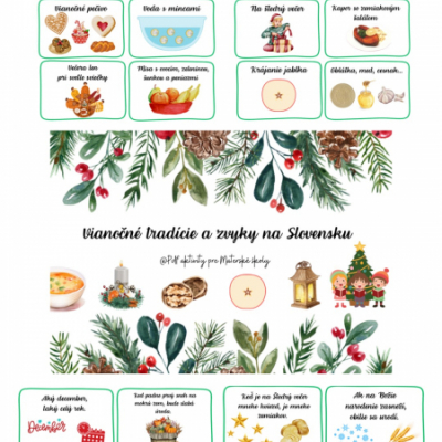 PDF karty - Vianočné tradície a zvyky na Slovensku