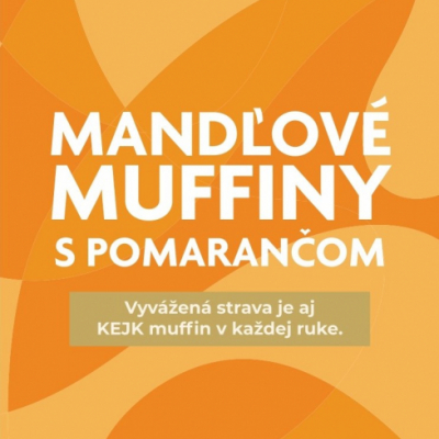 Mandľové muffiny s pomarančom - zmes na pečenie (bez lepku, bez mlieka)