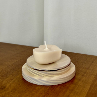 Svadobná sviečka - srdiečko zo sójového vosku