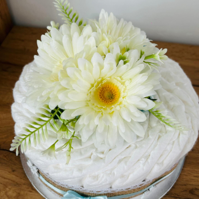 Plienková torta Vintage s kvetmi