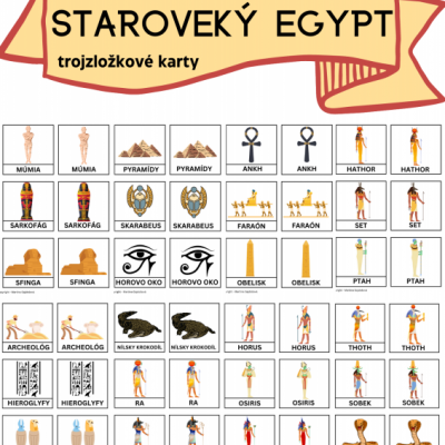 Staroveký Egypt - Trojzložkové montessori karty (PDF)