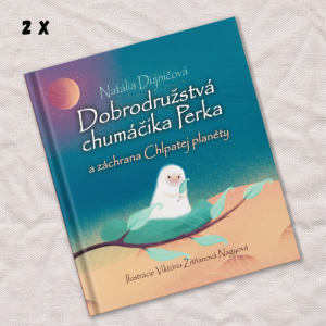 2 ks knihy Dobrodružstvá chumáčika Perka a záchrana Chlpatej planéty